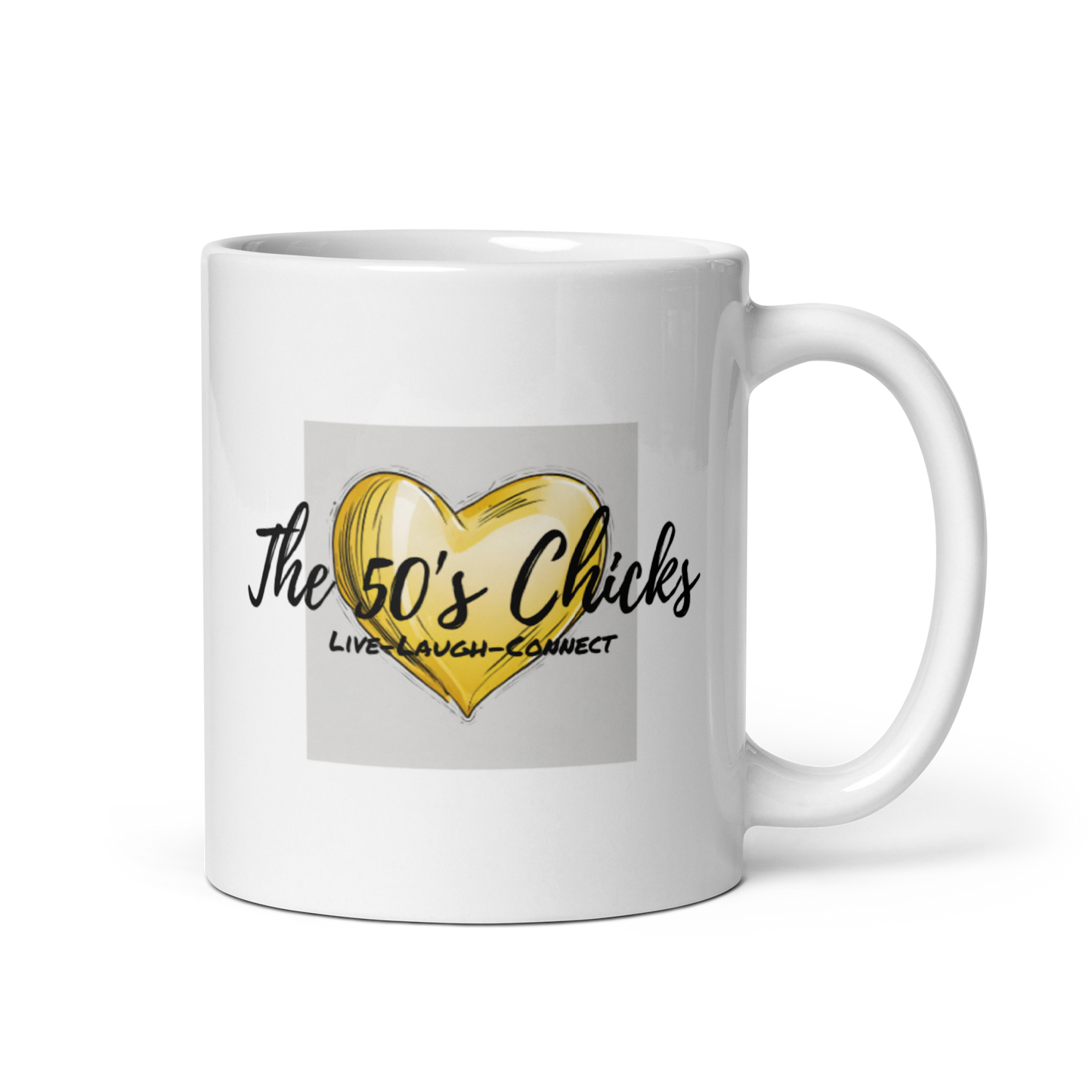 White glossy mug-The 50's Chicks