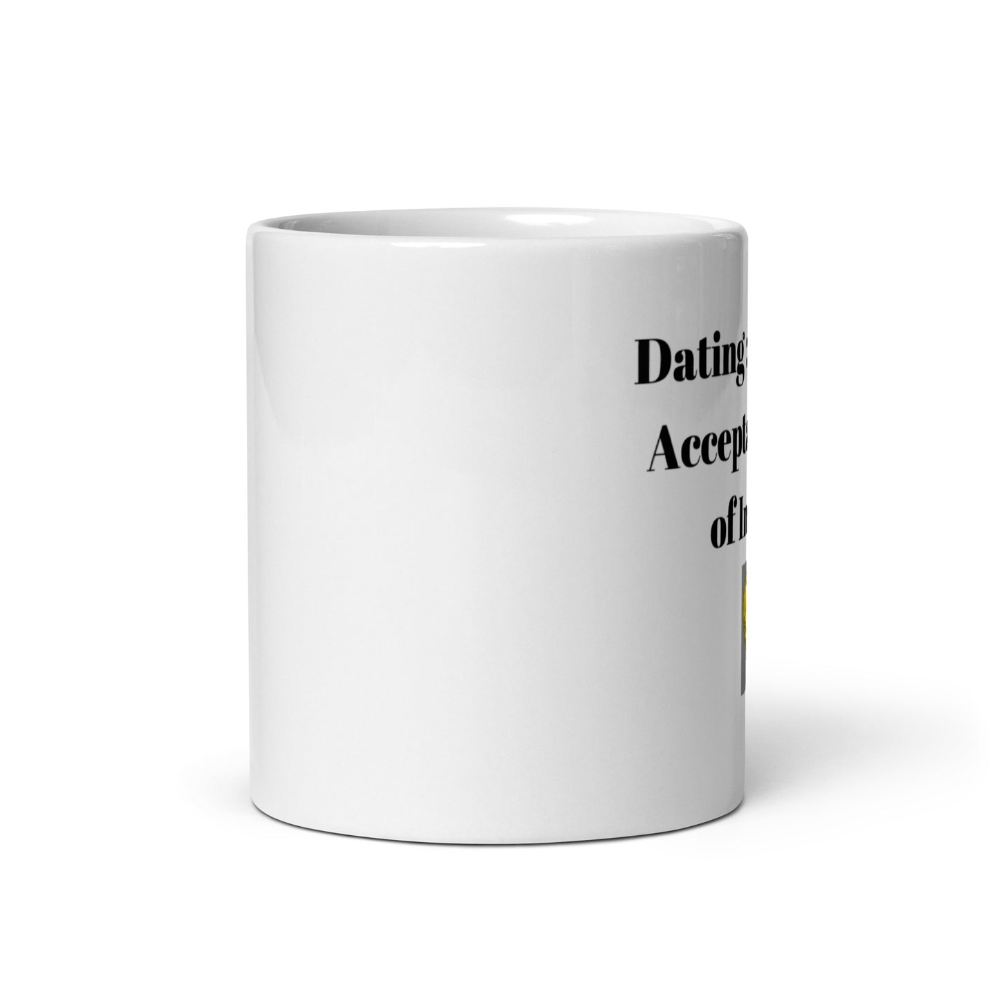 Dating-White glossy mug