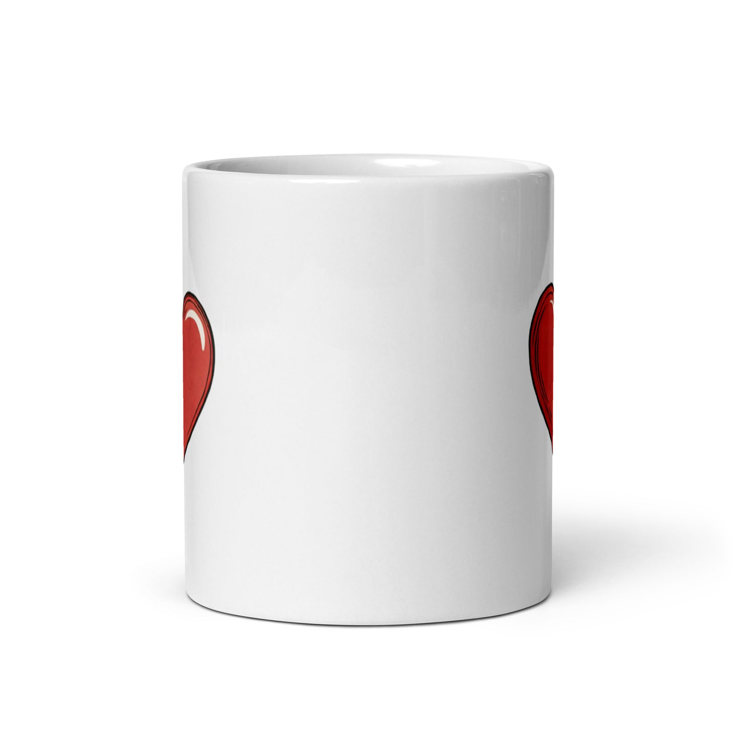 Heartfelt Affection-White glossy mug