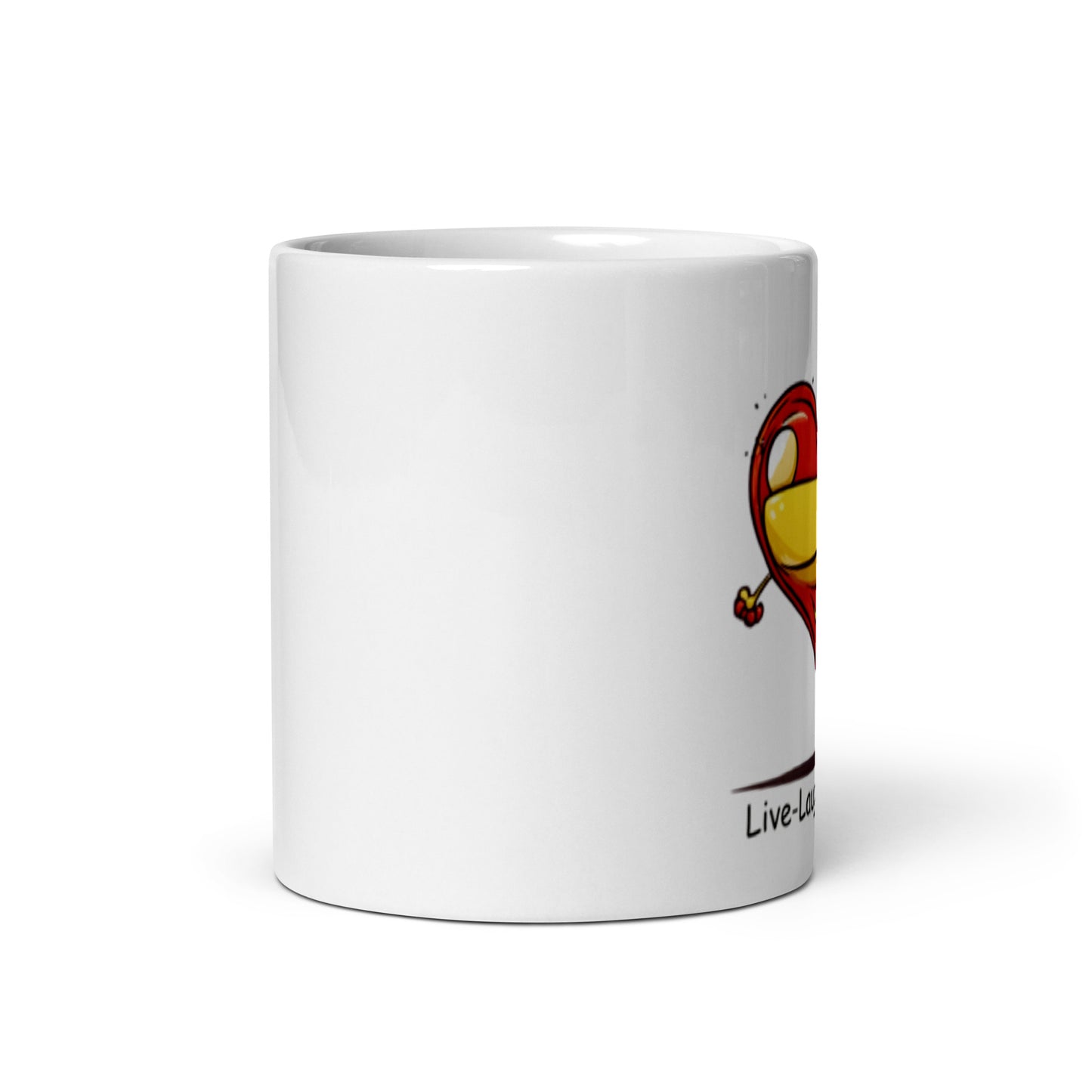 Quirky Friendship & Love-White glossy mug