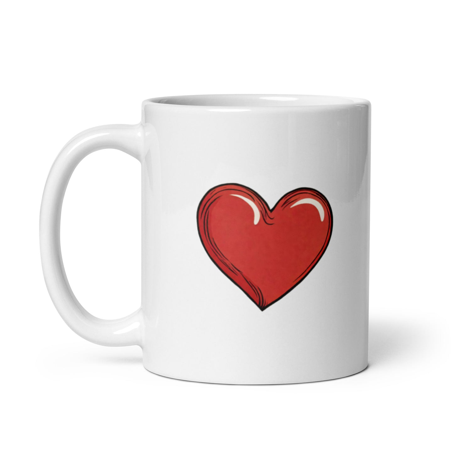 Heartfelt Affection-White glossy mug