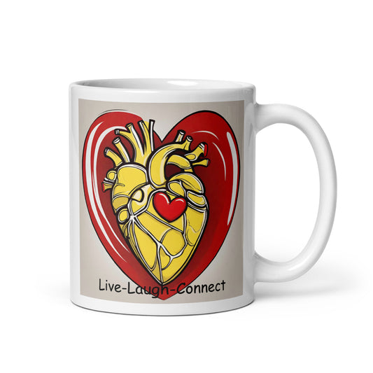 Heartfelt Harmony-White glossy mug