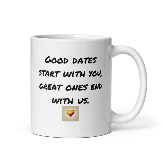 Good Date-White glossy mug