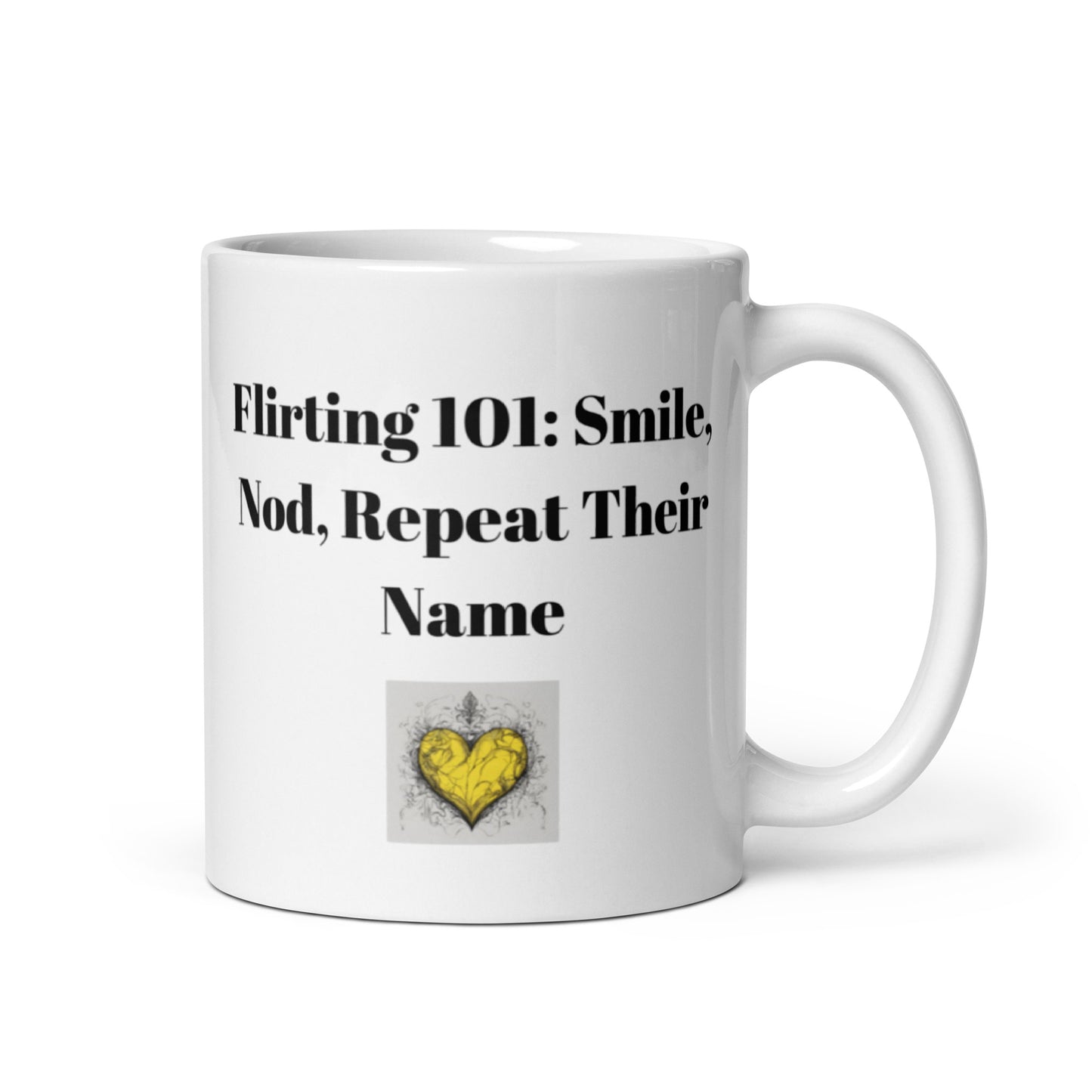 Flirting 101-White glossy mug