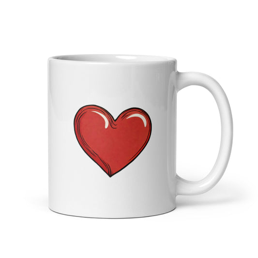 Heartfelt Affection-White glossy mug