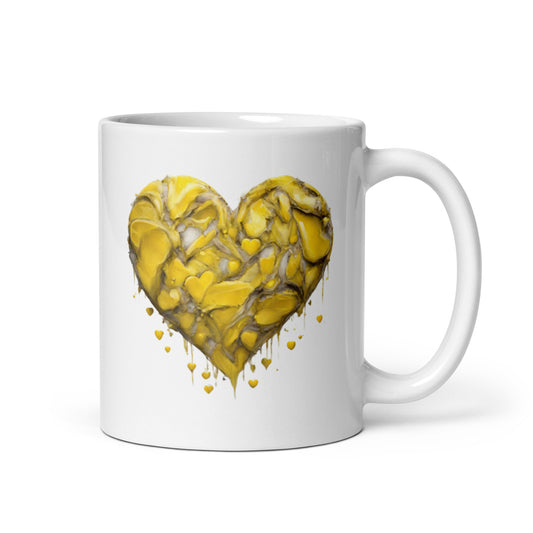 Heart Pieces-White glossy mug