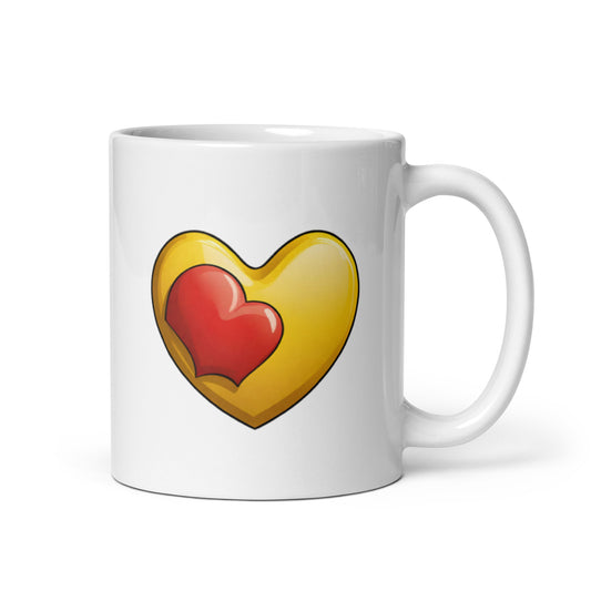 Embracing bonds: Symbolizing Friendship and Love-White glossy mug