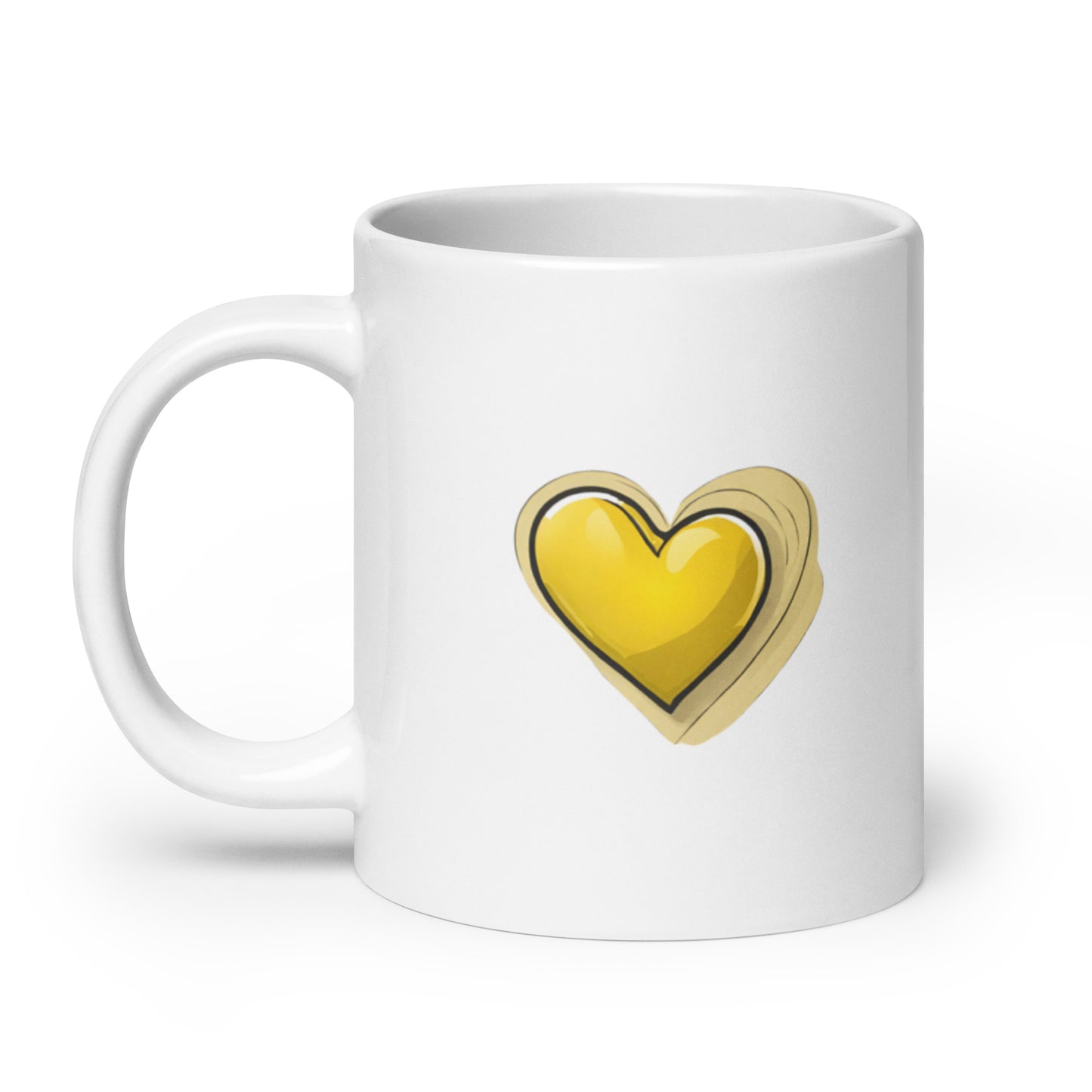 Small heart-White glossy 20 oz mug