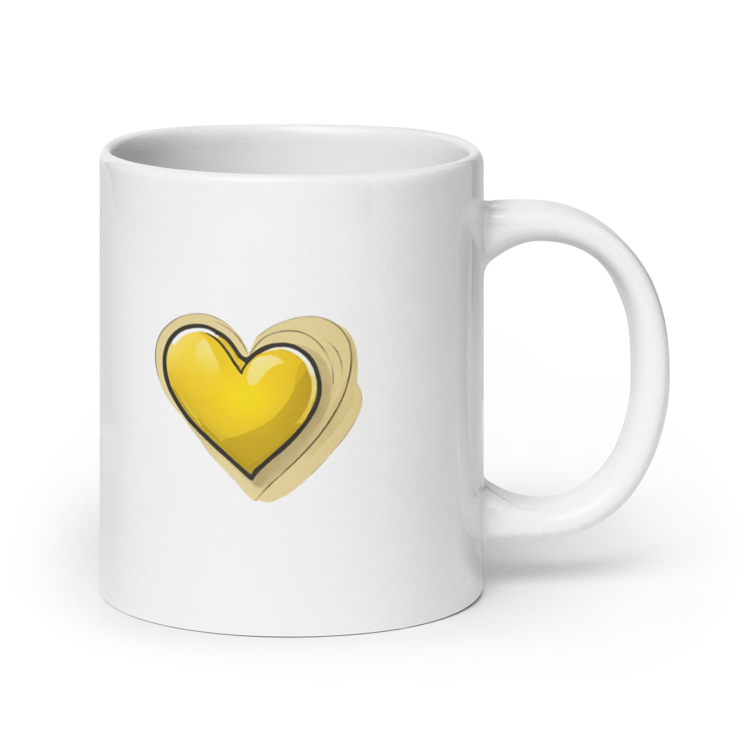 Small heart-White glossy 20 oz mug