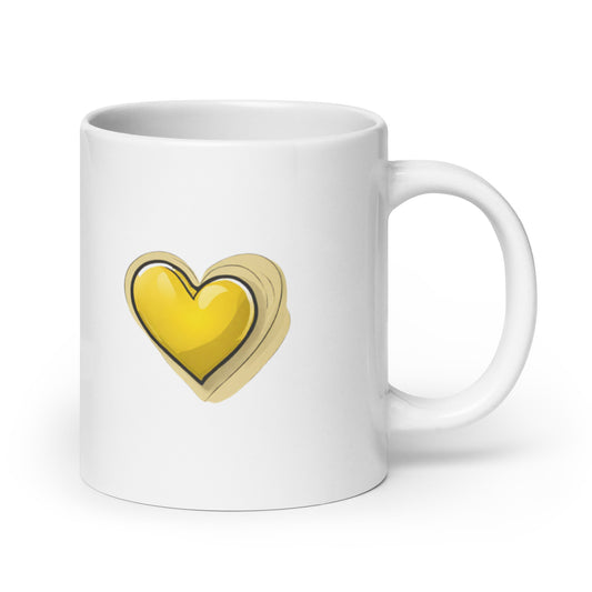 Small heart-White glossy 20 oz mug