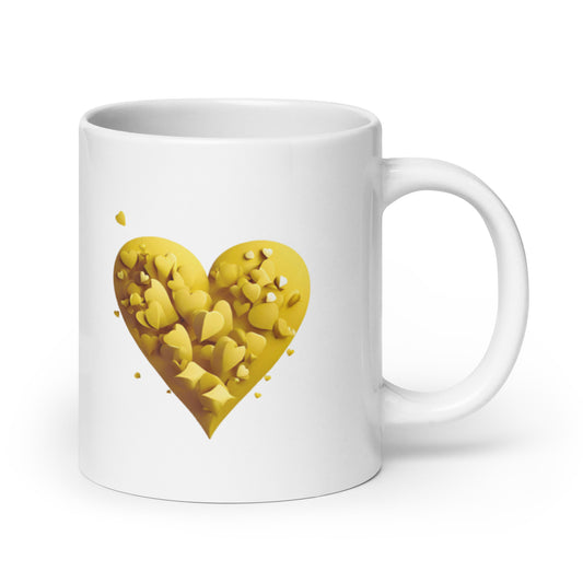 Cache Heart-White glossy 20 oz mug